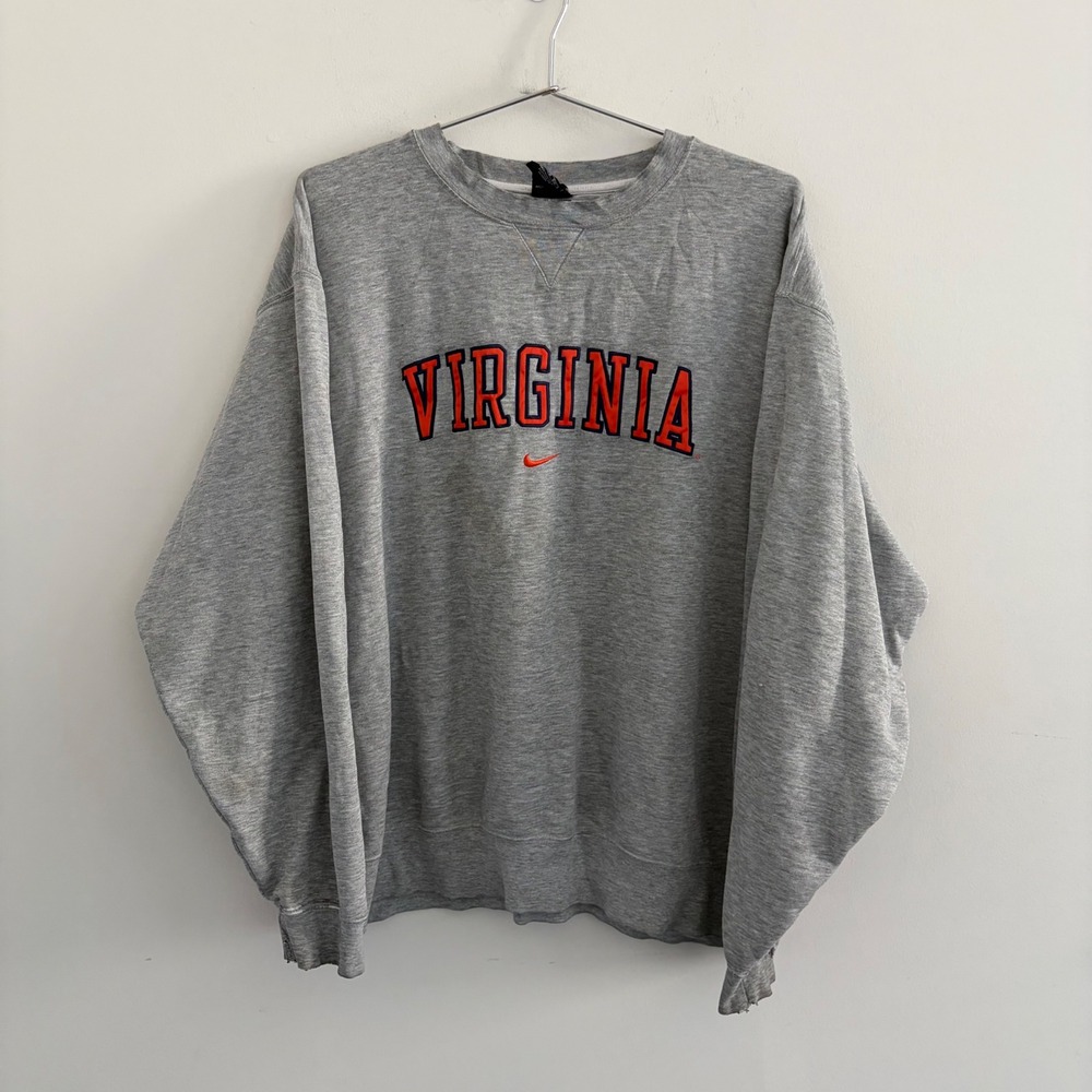 Nike Team Virginia Cavaliers Crewneck Sweatshirt Gray XL